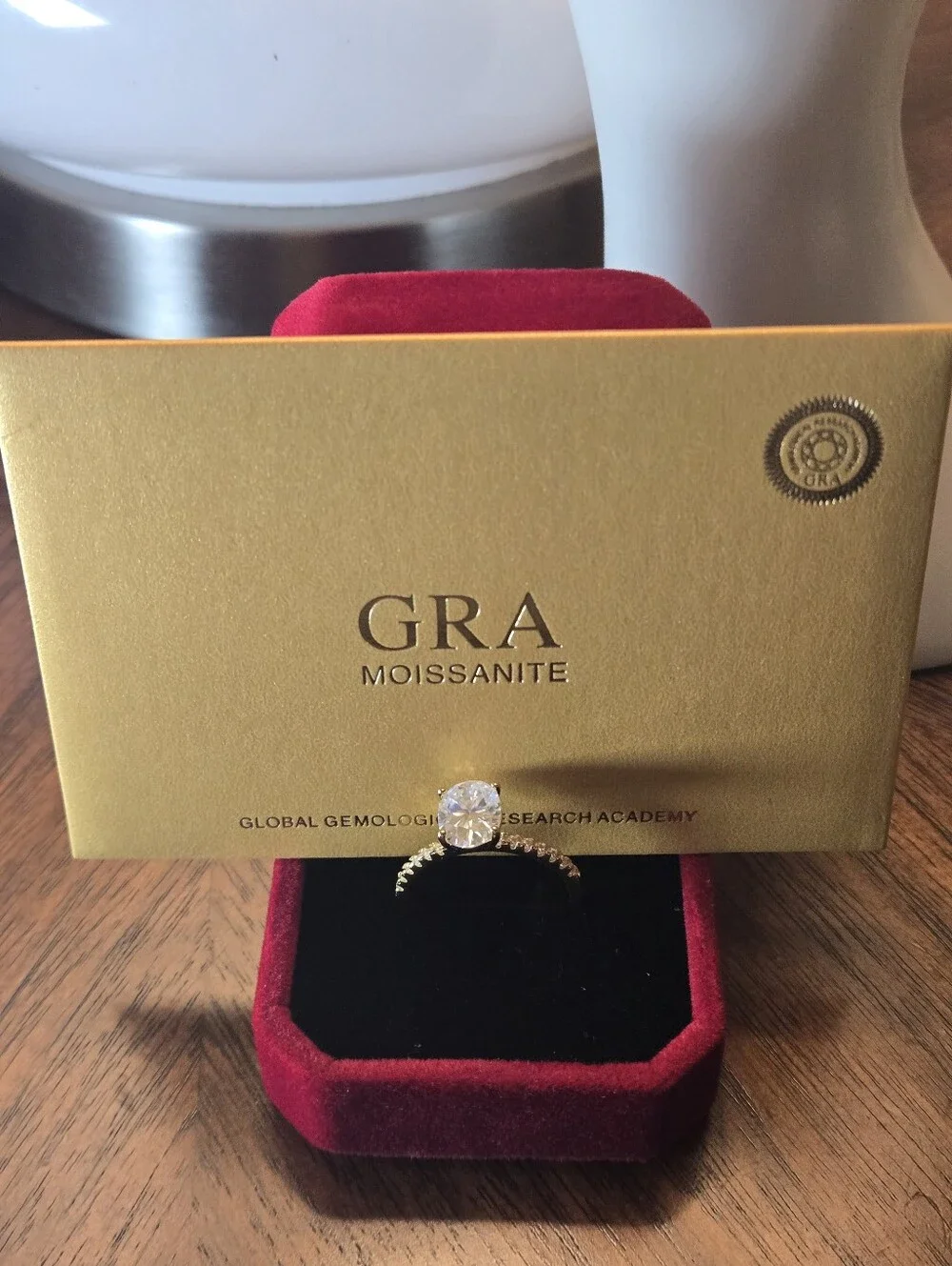 2 Carat The Captivating 925 Silver Oval Moissanite Ring Radiant Ring Size 8